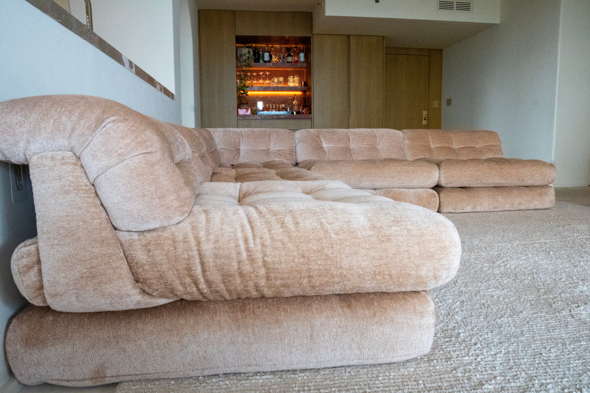 1970's Roche Bobois Mah Jong Modular Sofa by Hans Hopfer (15 pieces)