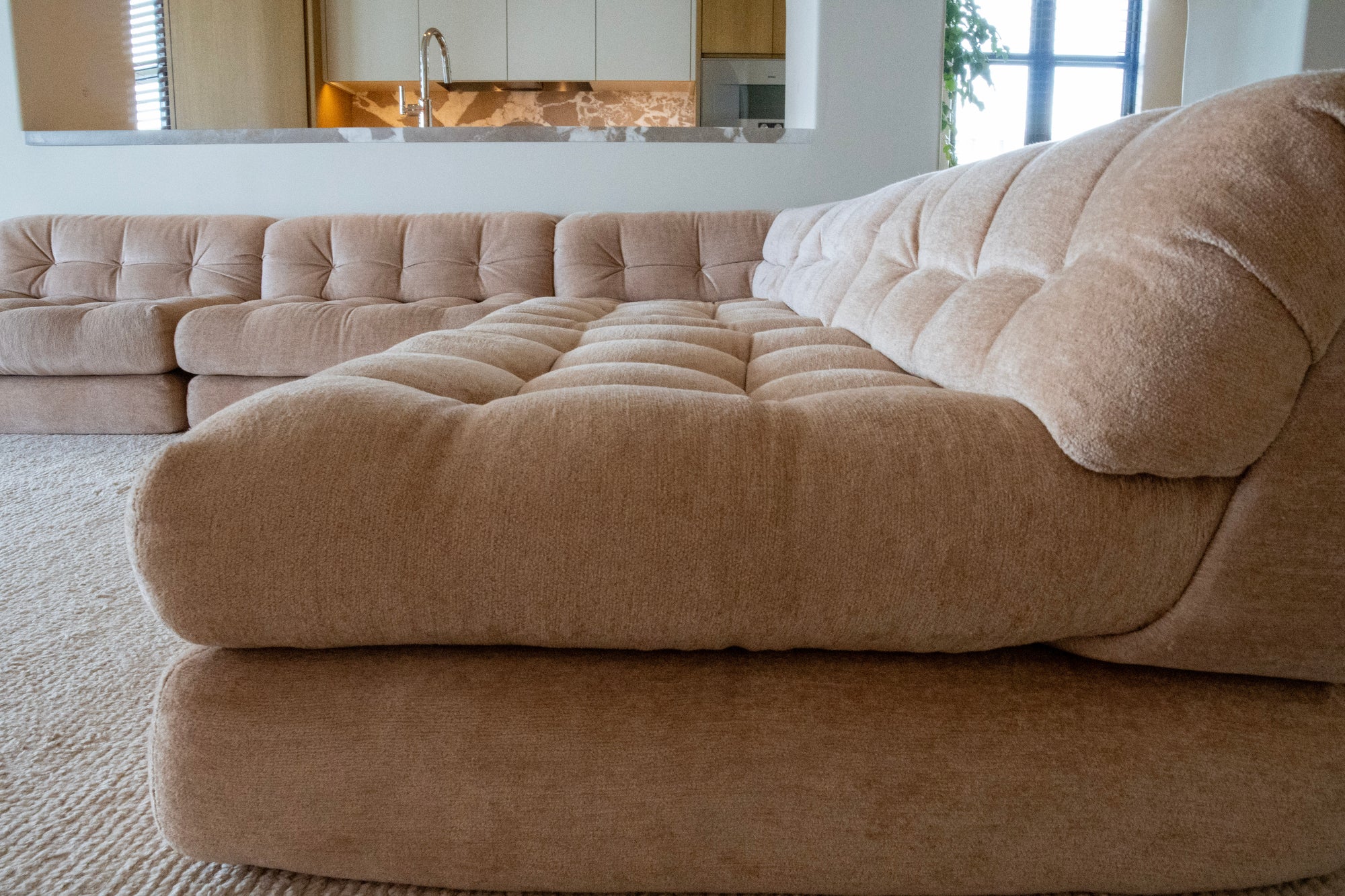 1970's Roche Bobois Mah Jong Modular Sofa by Hans Hopfer (15 pieces)