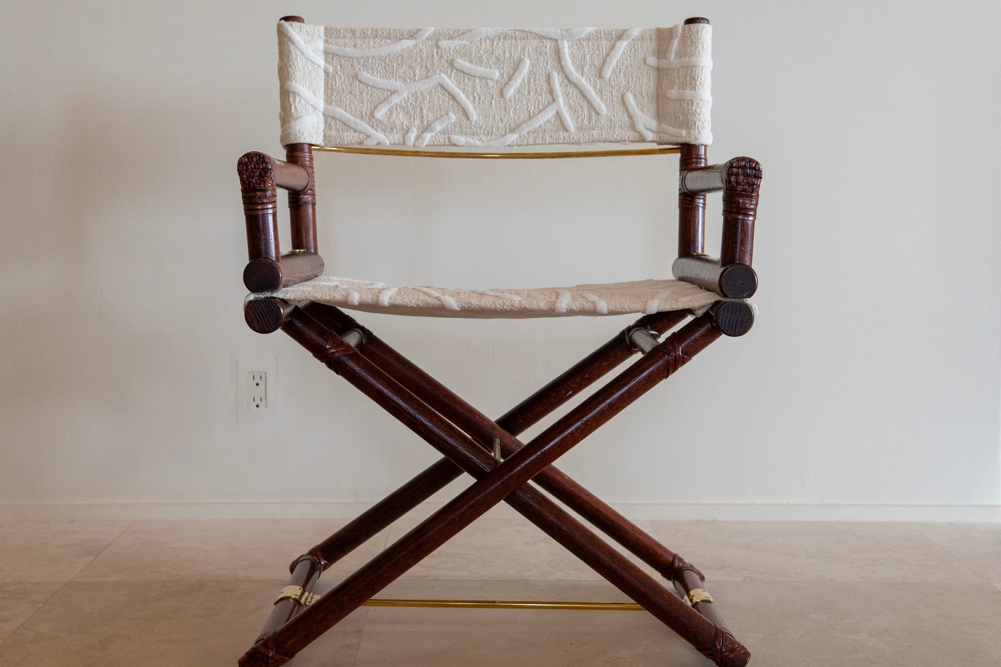 McGuire Director's X-Chair: Bianco Polare