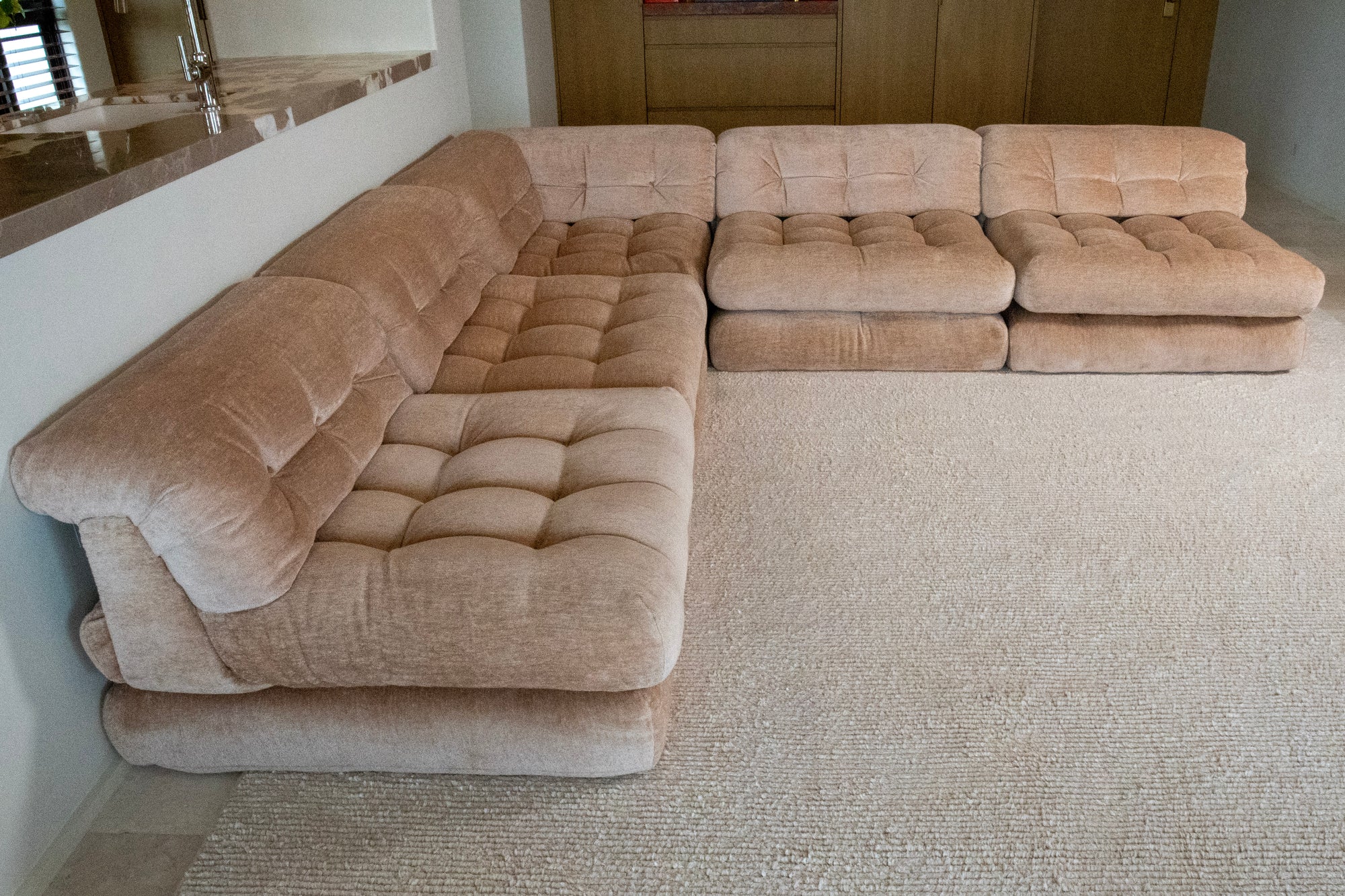 1970's Roche Bobois Mah Jong Modular Sofa by Hans Hopfer (15 pieces)