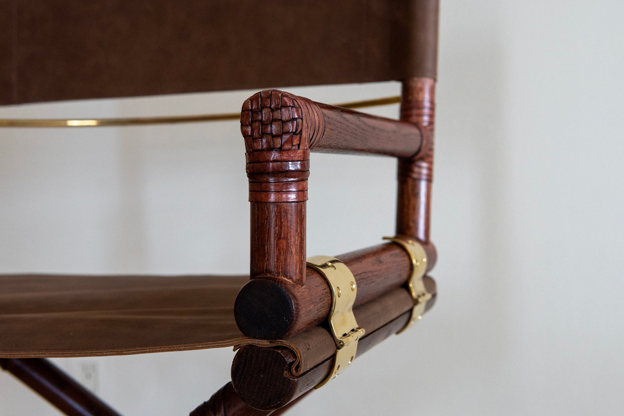 McGuire Director's X-Chair: Brown Leather