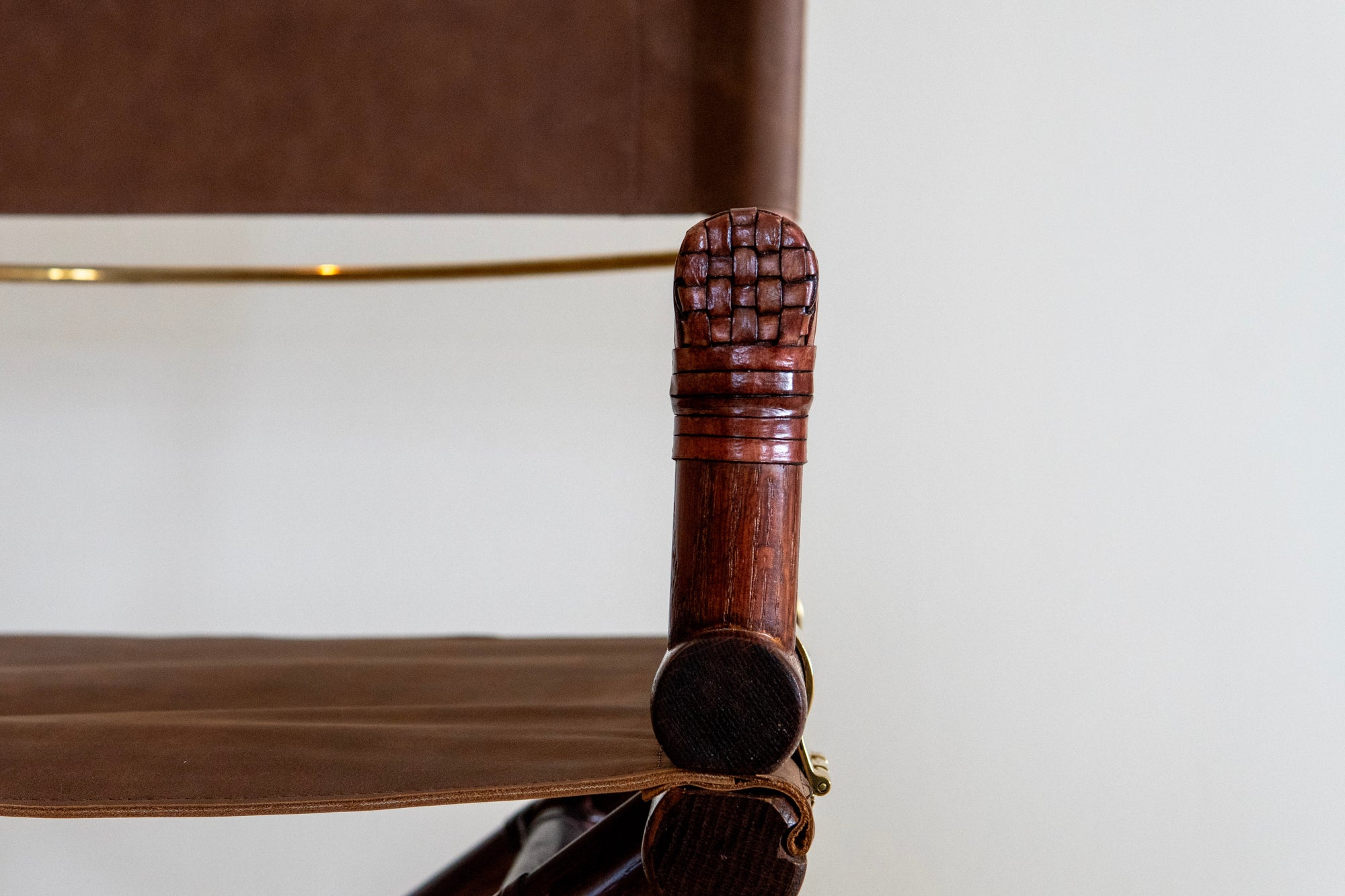 McGuire Director's X-Chair: Brown Leather