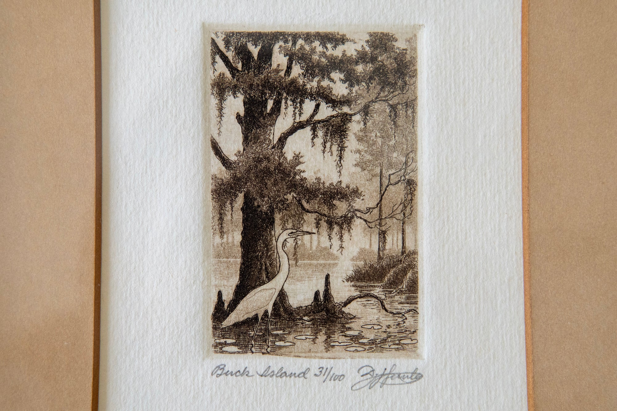 Florida Everglades Landscape Etchings, Pair (signed and numbered)