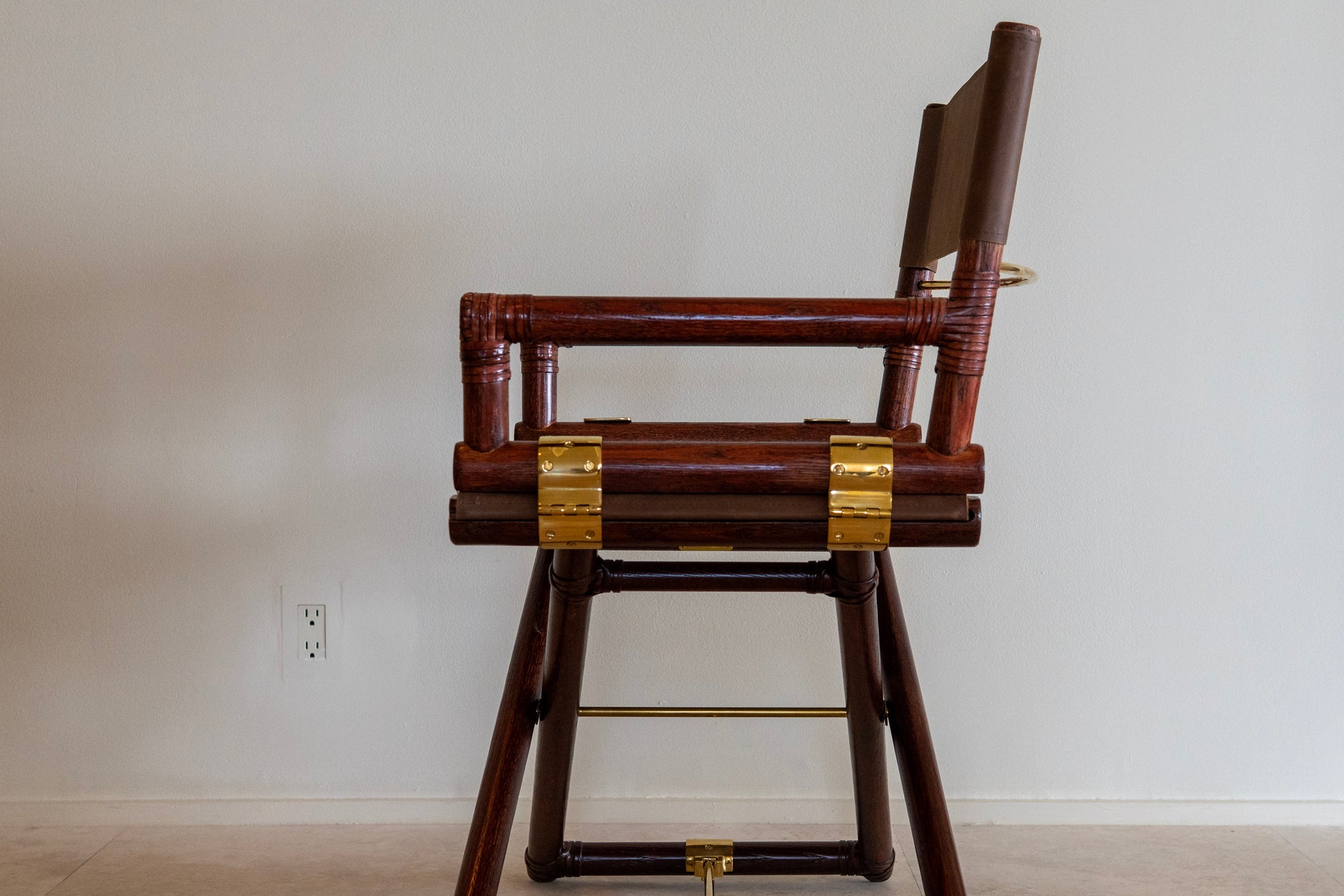 McGuire Director's X-Chair: Brown Leather