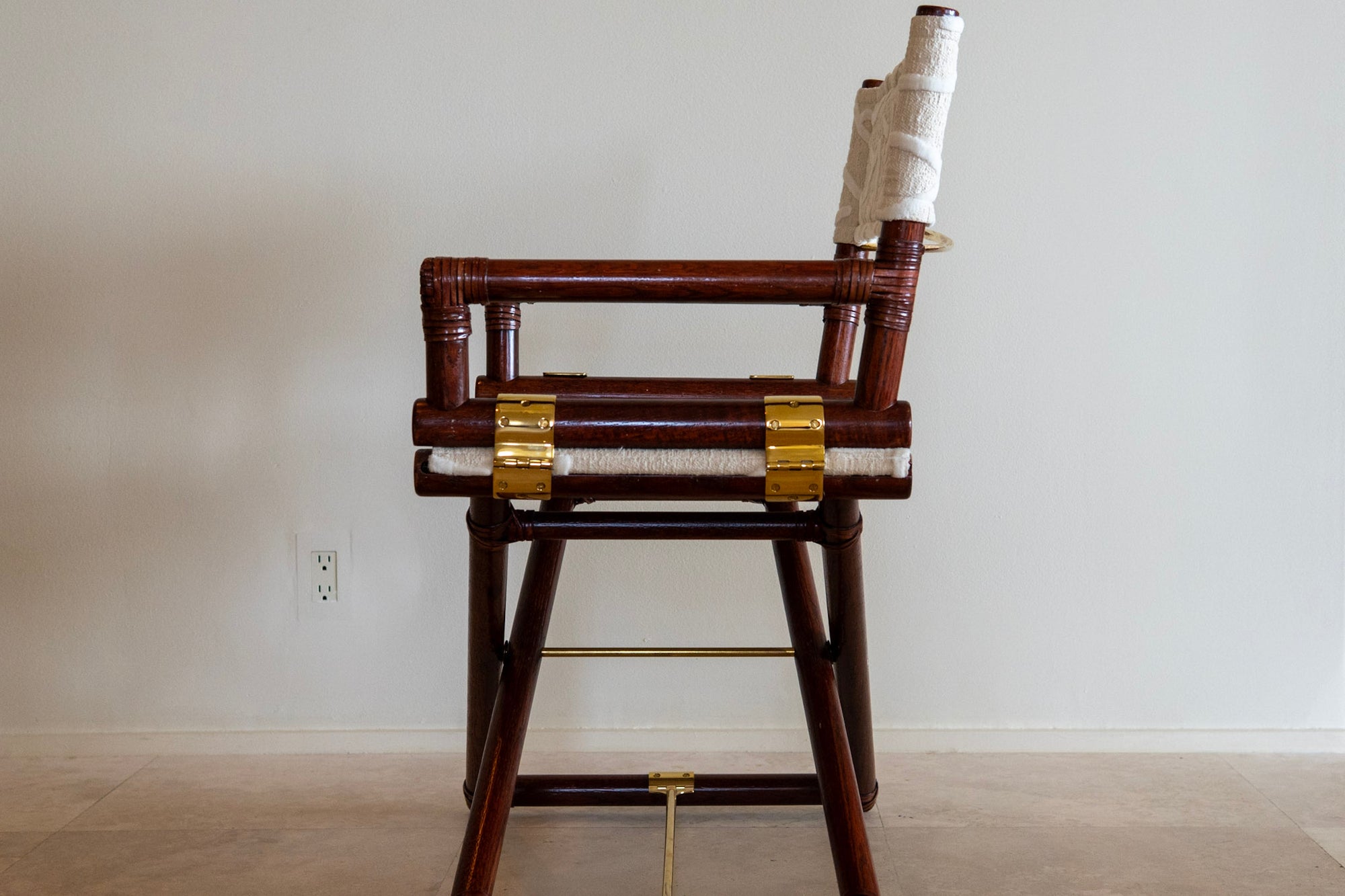 McGuire Director's X-Chair: Bianco Polare