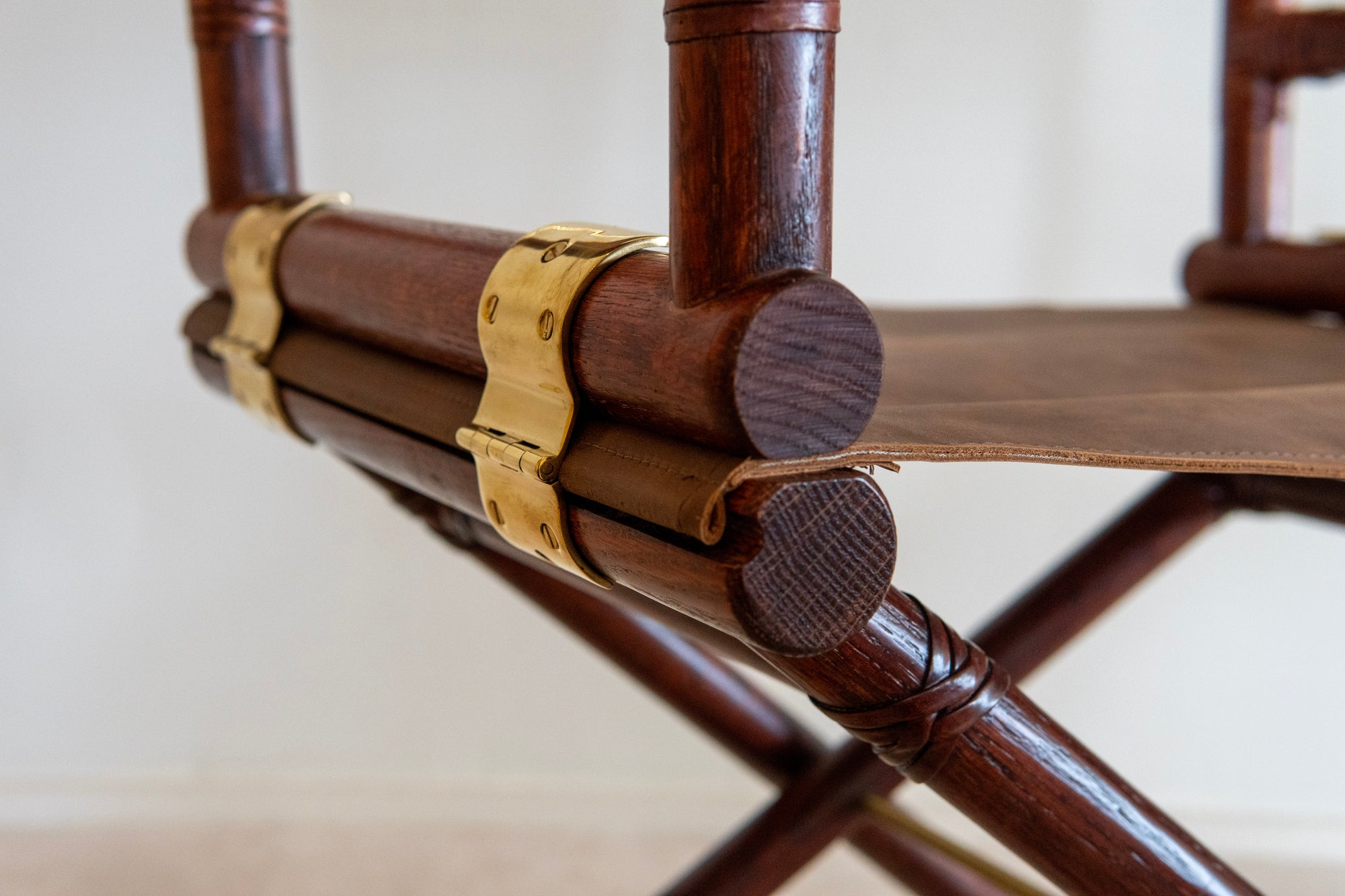 McGuire Director's X-Chair: Brown Leather