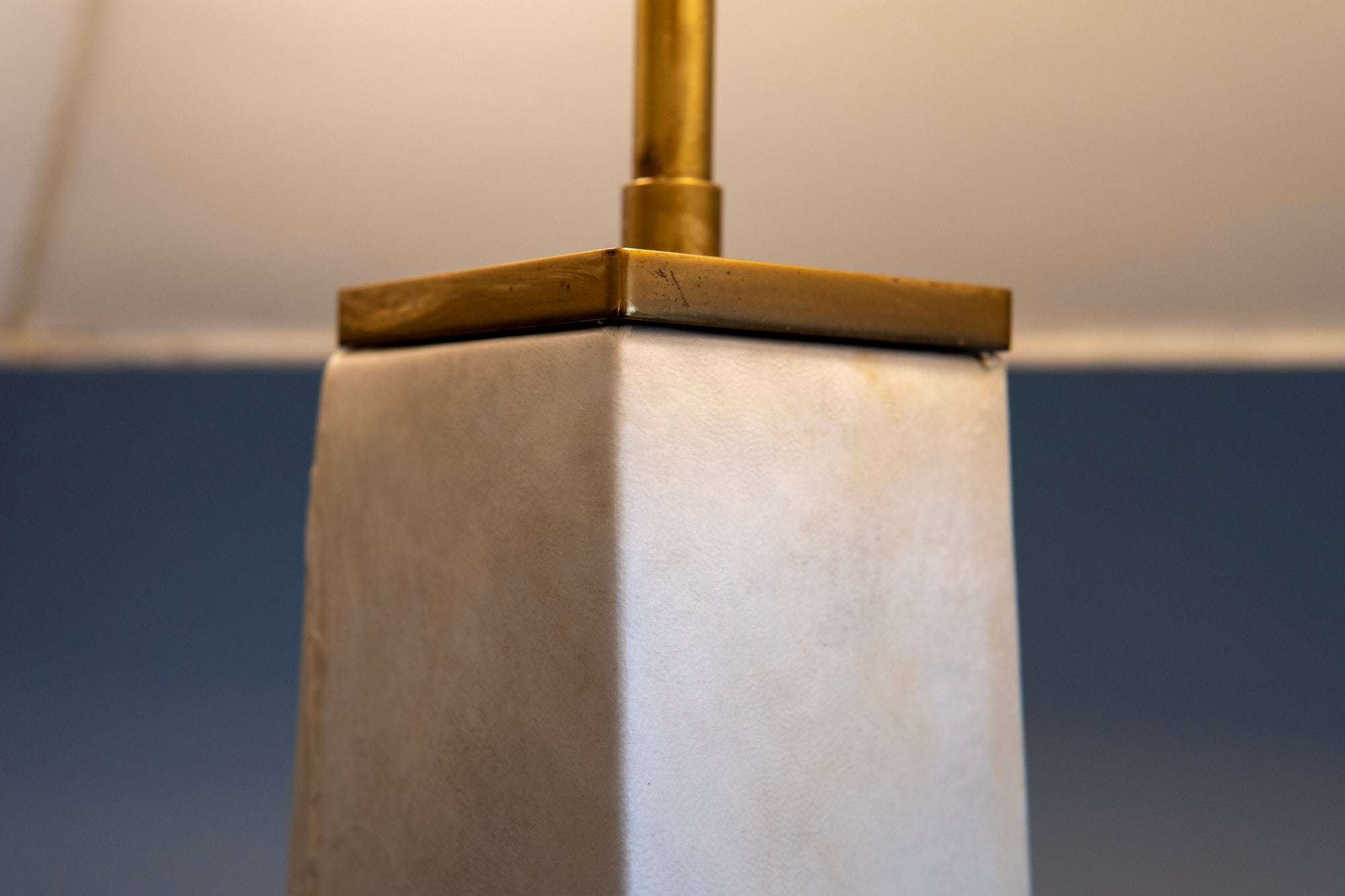 1970s Karl Springer JMF Floor Lamp in Laquered Goatskin