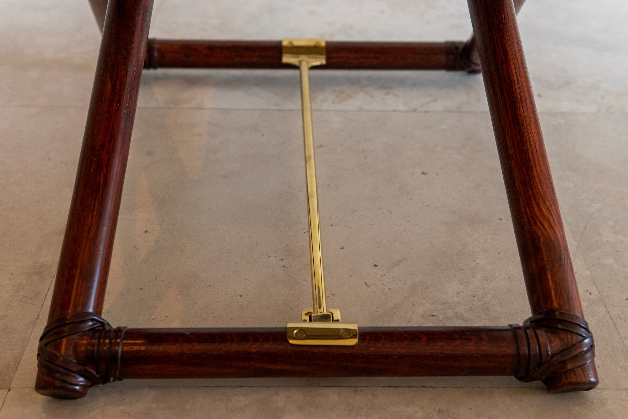 McGuire Director's X-Chair: Brown Leather