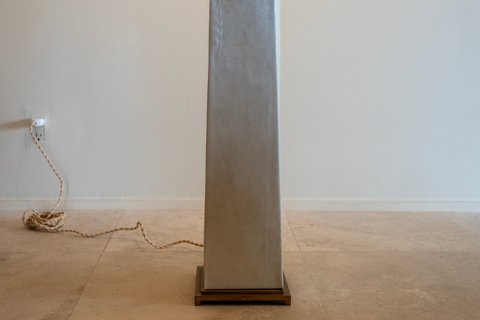 1970s Karl Springer JMF Floor Lamp in Laquered Goatskin